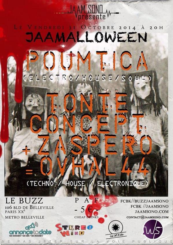 RatherNotAnswer's tweet photo. RNA en Concert au Buzz vendredi 31/10 avec Poumtica et Ovhal 44 - Be there ! #live #concert #Halloween #paris http://t.co/10rnV82m2G