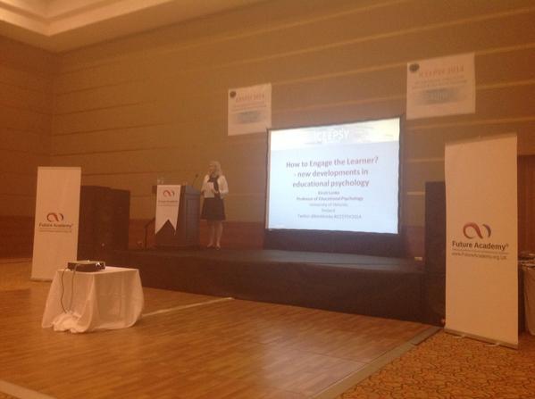 ljvaara's tweet image. How to Engage the Learner? Keynote prof. @KirstiLonka @helsinkiuni
#iceepsy2014 #mindgap #rymshok