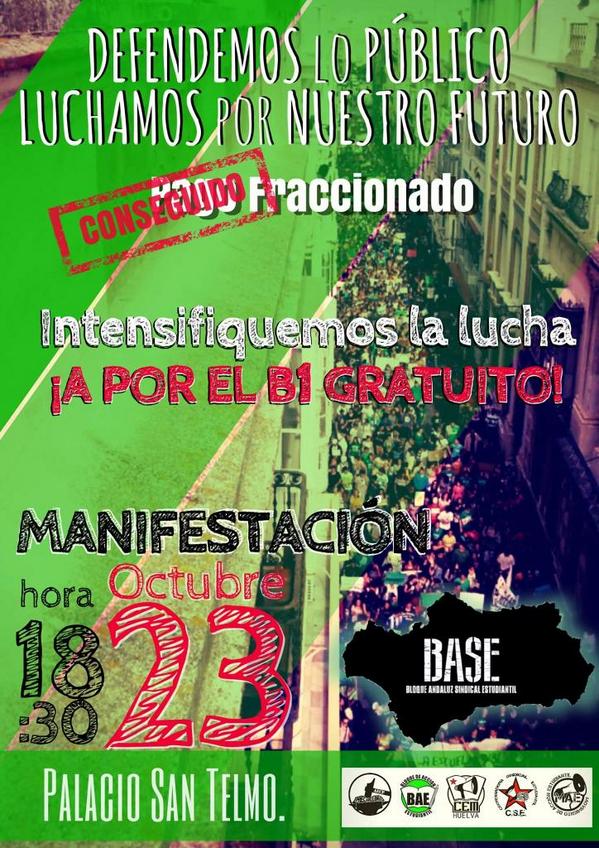 MAEinstitutos's tweet photo. Seguimos luchando por la Educación Pública y de Calidad. #23O 18;30 Palacio de San Telmo. http://t.co/pWpJvBKxK6