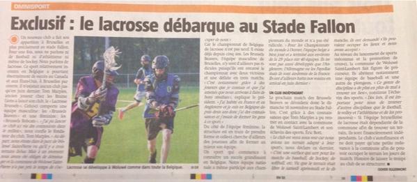 DDupont007's tweet photo. Le "lacrosse" débarque au stade Fallon à l'initiative de l'Echevin @ericbott1200. A lire dans #lacapitale http://t.co/nwxvnTReuJ