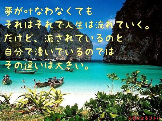 心を癒す言葉たち 夢が叶なわなくても それはそれで人生は流れていく だけど 流されているのと 自分で漕いでいるのでは その違いは大きい Http T Co U1vsm7ykd1 Twitter