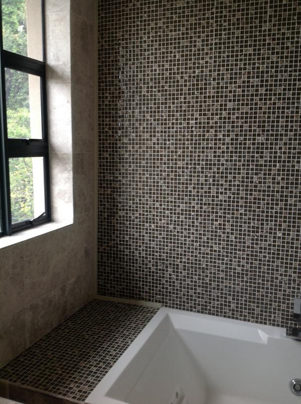 CNLDistributors's tweet photo. Aqua Stone Brenta used on bathroom wall. @DouglasJonesMos http://t.co/0KLhlS7CT3