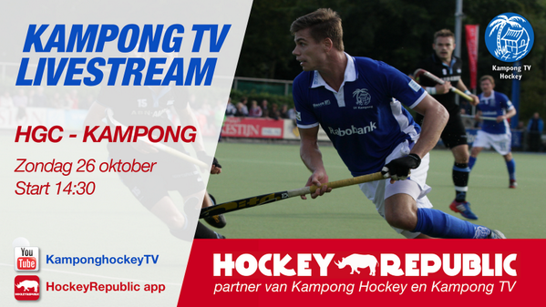 De topper <a href="/HGCHeren1/">HGC Heren 1</a> - <a href="/KampongHeren1/">Kampong Heren 1</a> kun je zondag live volgen op KampongTV bit.ly/LiveHGCKAM #HGCKAM <a href="/DeWijn10/">.</a>