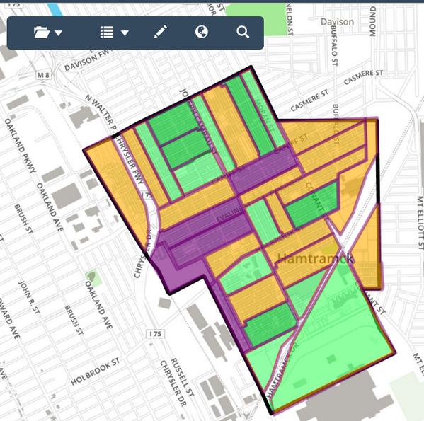 MotorCityMaps's tweet photo. Cruisin' through Hamtramck. 4,000 parcels to go!

@kresgefdn @MayorMikeDuggan @skillmanfound @freep @detroitnews http://t.co/GhuohiBpzl