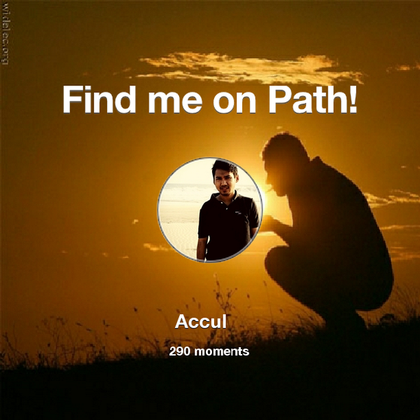 Accul007's tweet photo. I've shared 290 memories with my friends on #Path - see them now at http://t.co/rYMfUnQinK! #thepersonalnetwork http://t.co/U80zeipZmW