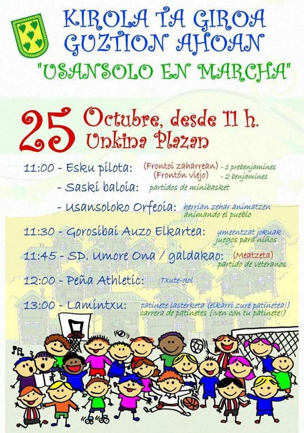 Larunbatean hilak 25 usansolon eztau kirolaz ez gozatzeko aitzakirik, animau zaitezte