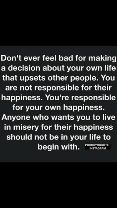 Have a great day &amp; DON'T let anyone put you down, get you down or make YOU unhappy! http://t.co/ibzw