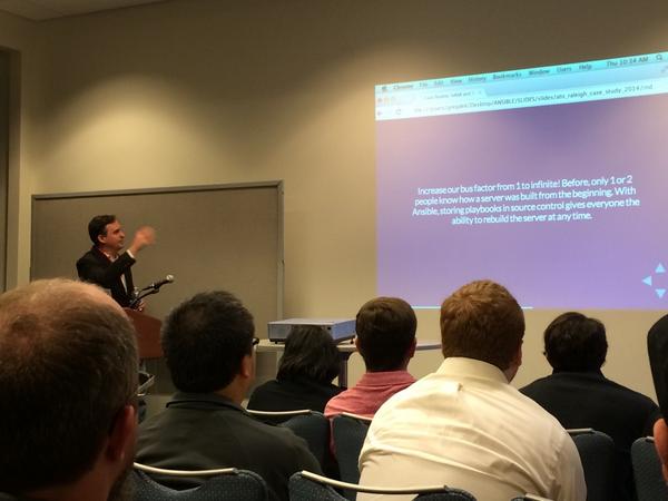 shawnallyn's tweet photo. @gregdek @ansible on immutability "in the world of cloud, servers are cattle not pets" #ATO2014 http://t.co/YvdgyDoNbq