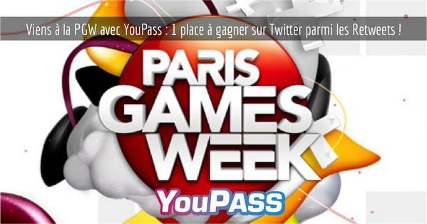YouPassFR's tweet photo. 1 Place #PGW14 à gagner parmi les Retweets ! Viens avec @YouPassFR à la PGW ! http://t.co/d1GBc1V4my http://t.co/3EFQcDH9eD