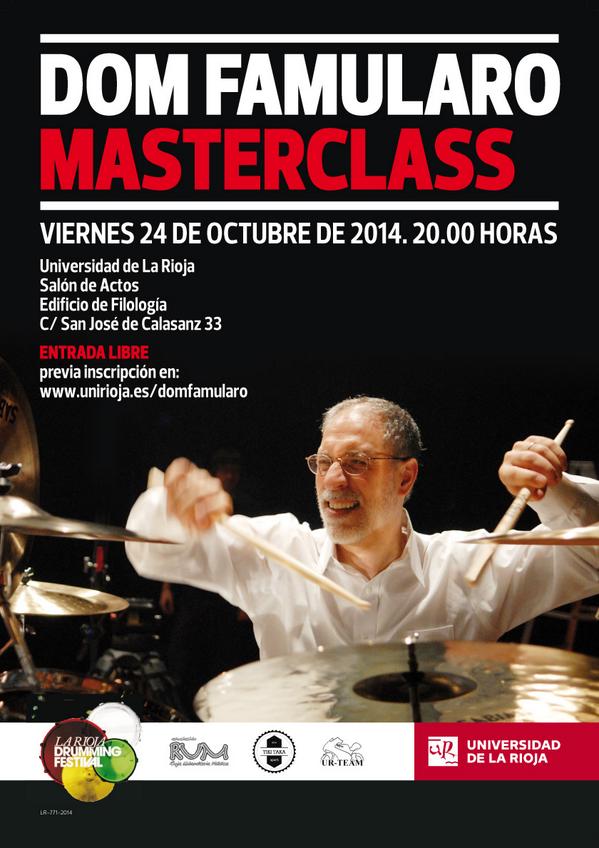 unirioja's tweet photo. Mañana, 24/10, Masterclass @DomFamularo Ed. Filologías, 20:00h, entrada libre (aforo 180) http://t.co/slDW3x5fss http://t.co/wsQ2pmRFaa