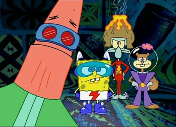 GrahamyMac's tweet photo. To anyone that asks me why I'm wearing a SpongeBob costume on superhero day, Don't act like The Quickster isn't a god http://t.co/Kh8daW0FZ2