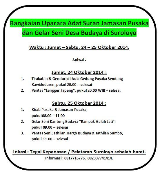 Susunan acara 1 Suro di Suroloyo, nitip gaes : cc : <a href="/watespahpoh/">Hay!</a> <a href="/kulonprogo_/">#HUTKP63</a> <a href="/infojogja/">info jogja</a> <a href="/JogjaNow/">JogjaNOW</a> <a href="/JogjaMedia/">Jogja Media</a>