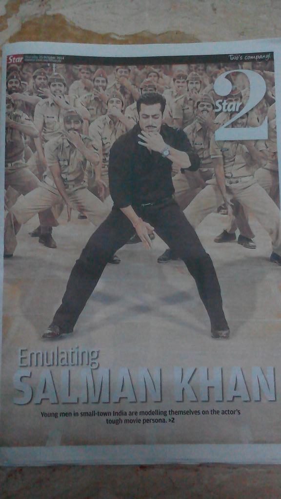 Bly_Leo's tweet photo. Salman Khan @BeingSalmanKhan article on #StarTwo Malaysian National Newspaper #TheStar #Dabaang #Tiger ;) http://t.co/TNHSJc88Bn