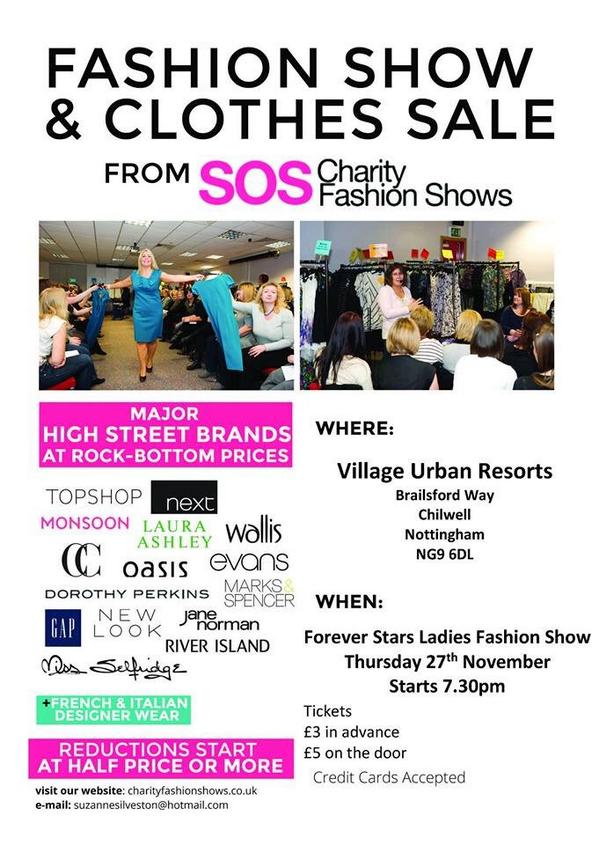FSFundraising's tweet photo. Forever Stars Fashion Show @VillageNotts1 on Thursday 27th November #nottingham #starsupport pls RT http://t.co/do5laiHwOI