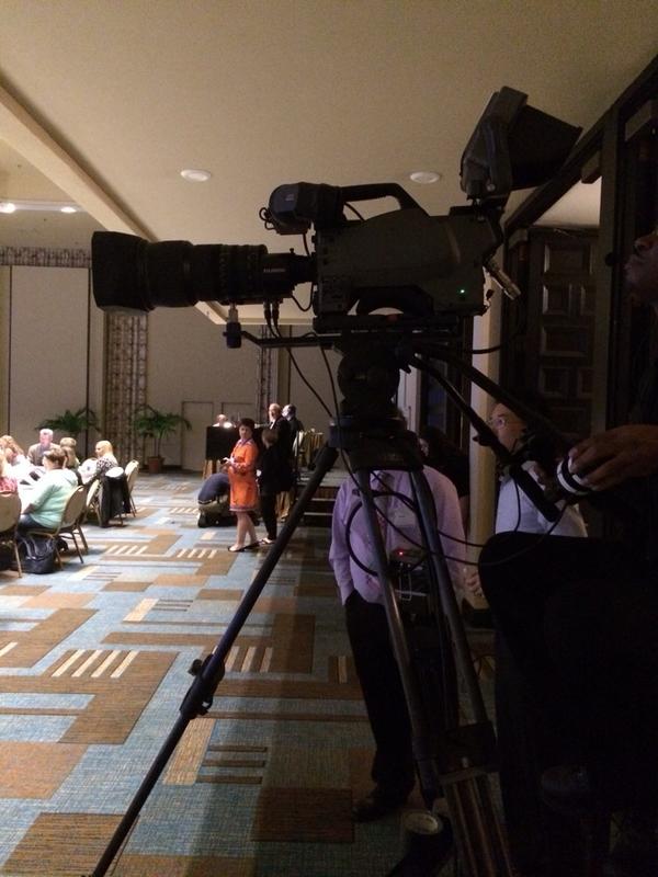 LennyMCT's tweet photo. Gearing up to record the general session #ideation2014 http://t.co/LdMqKfuiOk