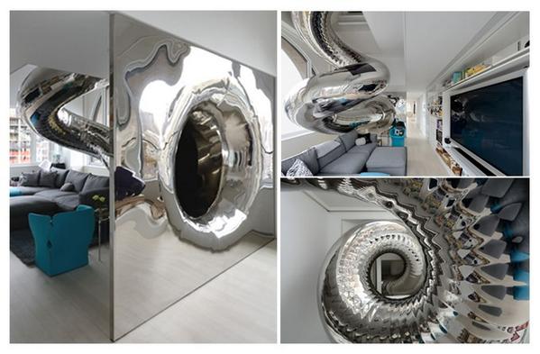 123deviscom's tweet image. La vie est plus fun avec un toboggan dans le salon !