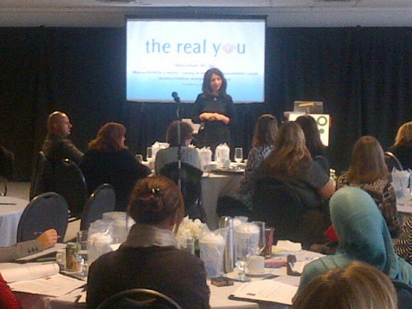 PeterYouell's tweet photo. Dr. Neda Amani 1st Keynote #BHW2014 immediately engages audience about fact we are all here for #workplacehealth http://t.co/LQkFhAu832