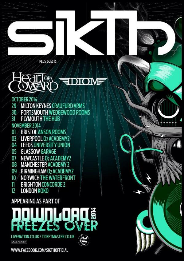 IdiomUK's tweet image. Our biggest ever tour with @SikthOfficial and @Heartofacoward! Whose coming out to see this amazing lineup? #epic