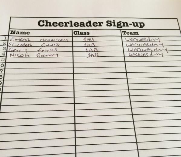 WestSideArts's tweet photo. Look who's going 'Across the line' for  cheerleader try-outs! #TeamWednesday #bringontheaddams http://t.co/OsElVUP7bS