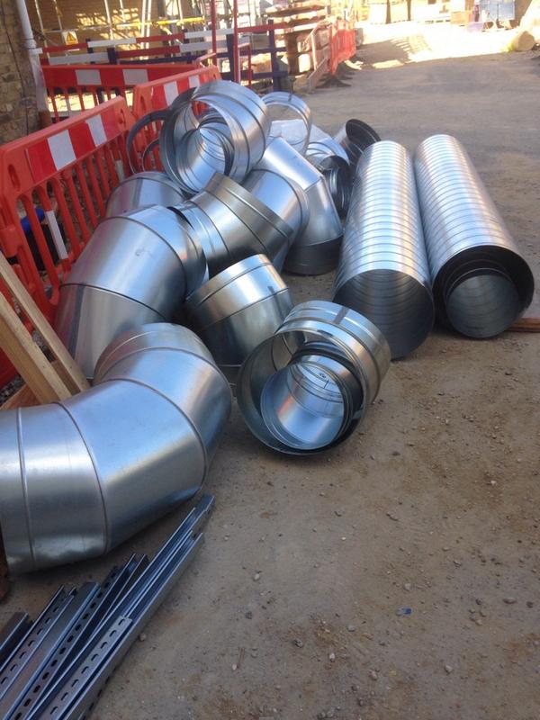 DuctSystems's tweet photo. Early morning delivery of  spiral ductwork http://t.co/rY0St1PZpj