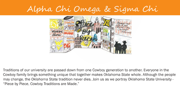 OKStateAlumni's tweet photo. #OKStateHC #HouseDec Preview: @OSUAXO/@OkStateSigmaChi “Piece by Piece, Cowboy Traditions are Made.” http://t.co/2T5P3W6Pvo