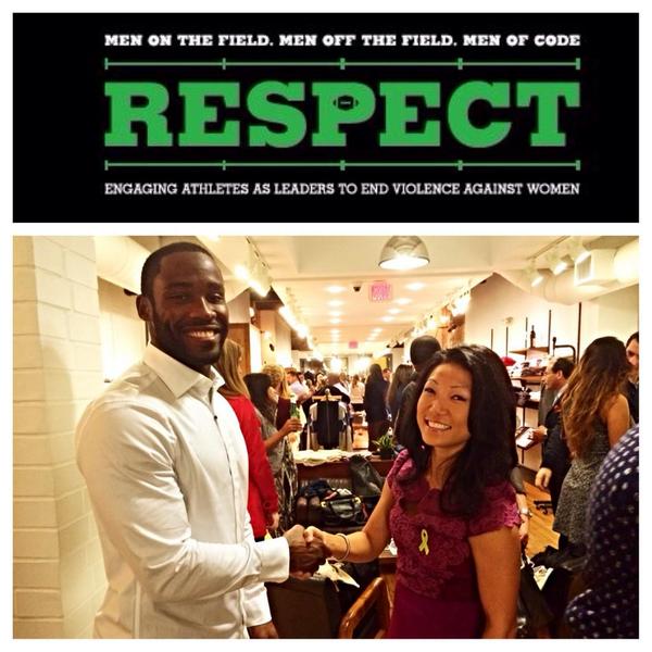 BeckysFund's tweet photo. Thanks @PierreGarcon 4 being a #ManofCODE & walking @ 2014 WTW on 10.30! Get tix http://t.co/NcOCHGemlY 2 help #endDV http://t.co/5MF5lGldOP