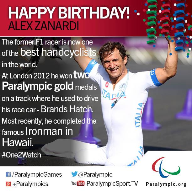 Tanti auguri - happy birthday to Alex Zanardi ! this to send your good wishes. 