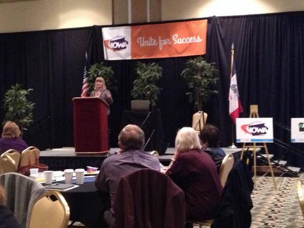 BridgeViewCtr's tweet photo. @BridgeViewCtr at @IowaTourism conference in Council Bluffs. #Ottumwa is the host in 2015! #uniteforsuccess http://t.co/b4jM24innv