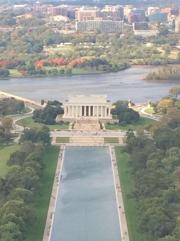SMSDCtrip's tweet photo. From the top of the Washington Monument!!!! #smsdctrip #whataview http://t.co/1Kmfkkxfu5