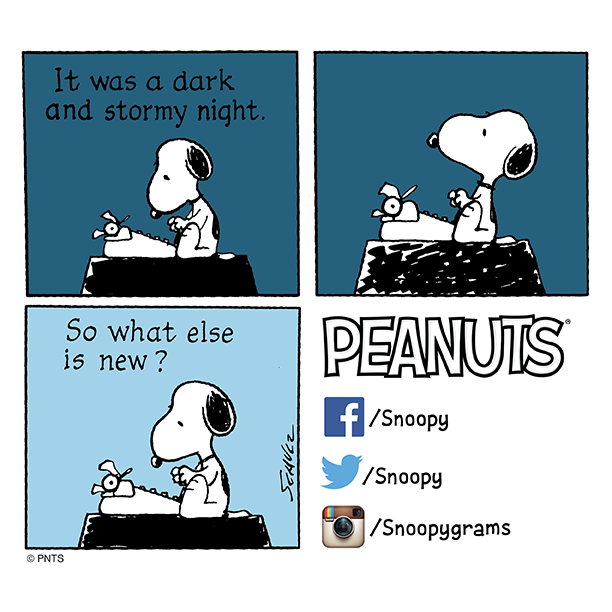PEANUTS on Twitter "It was a dark and stormy night. http//t.co