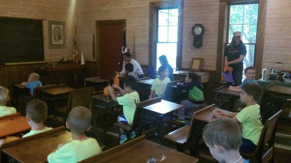 CheathamKLB's tweet image. Wow kindergarten was very different along time ago! We had fun at Chestnut square!Great lst field trip