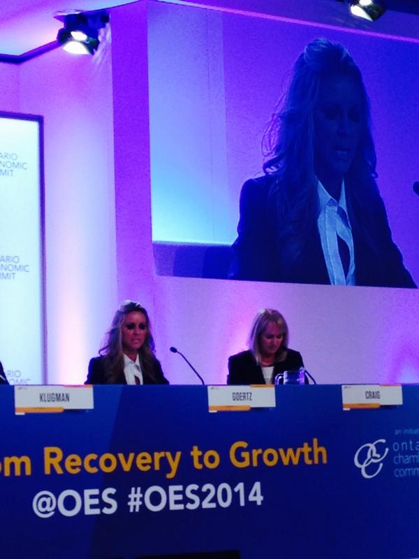 ianbacque's tweet photo. @Andrea_Goertz speaks on sustainability, leveraging tech to incr productivity, and $1.1B inv in ON by @TELUS #oes2014 http://t.co/cOkdADHn9b