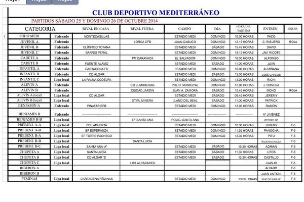 CD_Mediterraneo's tweet photo. Partidos fin de semana cd mediterráneo. http://t.co/s3wiBLpLti