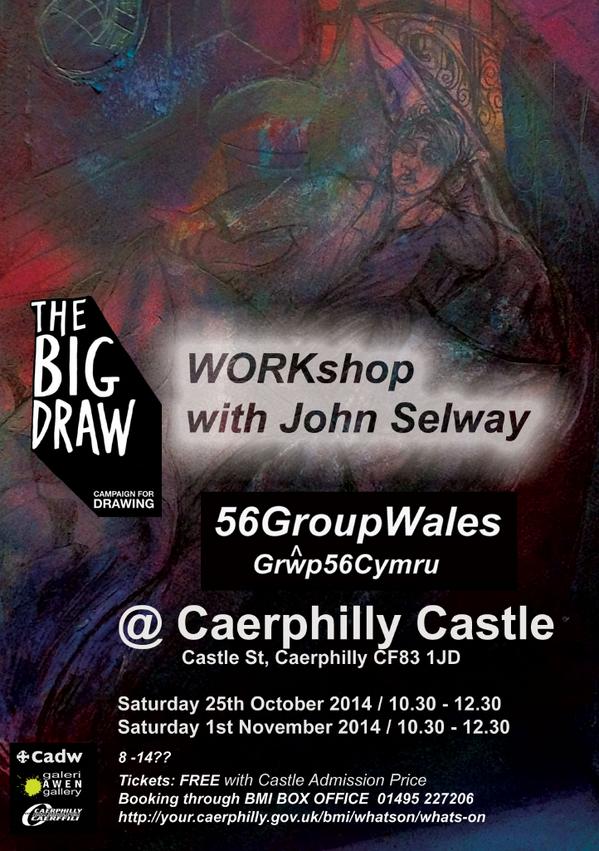AwenGallery's tweet photo. BIG DRAW Workshop at @Caerphilly_Cadw with John Selway from 56@56GroupWales, This Saturday 25th Oct, 10.30 -12.30. http://t.co/ZaXg3kQdfs