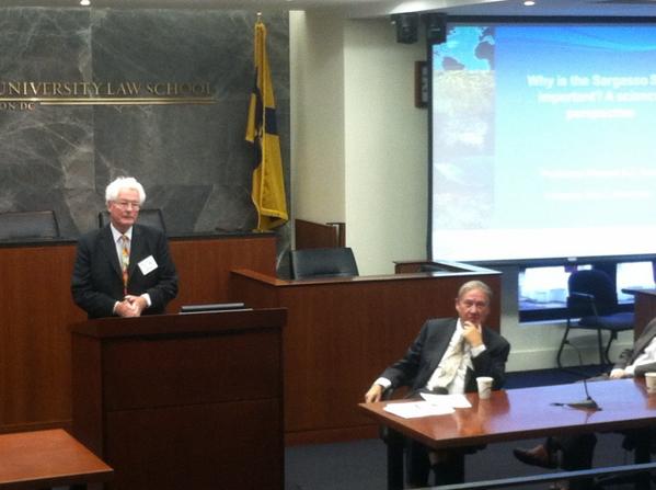 SargSeaAlliance's tweet photo. #Sargasso Sea Cmsn Chair Howard Roe shares ecological overview at SSC co-hosted submarine cable workshop. http://t.co/Dk05RBNQzZ