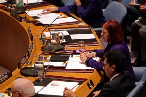 ArgentinaUN's tweet image. Our Permanent Representative Perceval addresses the #UNSC on #workingmethods