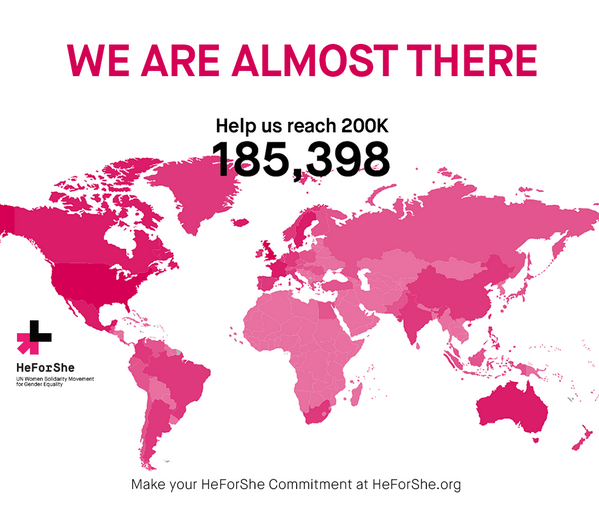 HeForShe's tweet photo. Almost there, 185K men and counting...Let's get to 200K. Make your #HeForShe Commitment today: http://t.co/HQ7cbdFWe8 http://t.co/E02BpMtl1f