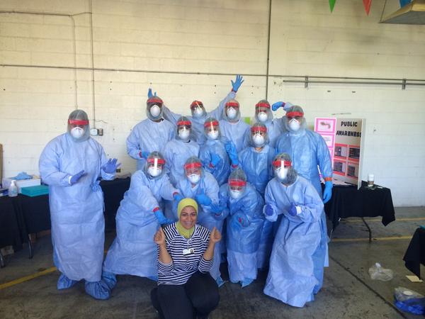 WingmanDoss's tweet photo. PPE preparedness. #EbolaTraining http://t.co/kCZCfSBEyg