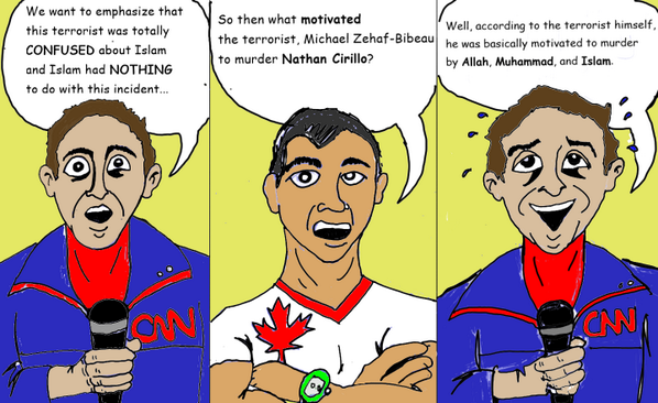 erikfmiller's tweet photo. New Cartoon called "Confusion" #OttawaStrong #OttawaShooting #TelltheTruth #CNN #religion http://t.co/iCDoOLI3M4