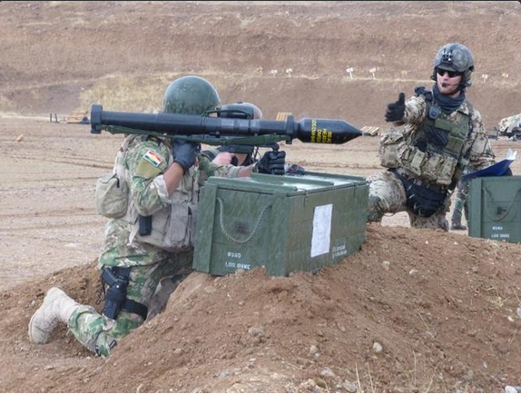البيشمركه الكرديه تستعمل صواريخ Panzerfaust 3 الالمانيه المضاده للدروع  B0pYENfIMAEWHTk
