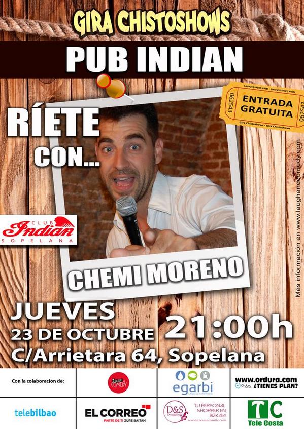 Hoyyyyy jueves sociales Indiannnnn!!!!! Monologo's night. 21h.