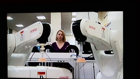 KeyEngineering's tweet photo. Danni Hewson Business Correspondent, BBC Yorkshire uses our freshly developed tele-surgery testing environment!! http://t.co/q0kblm2z6T