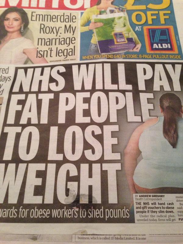 Sam_Evs23's tweet photo. What a joke. It's simply.......Stop eating crap and eat less. http://t.co/3AOsGXKxGc