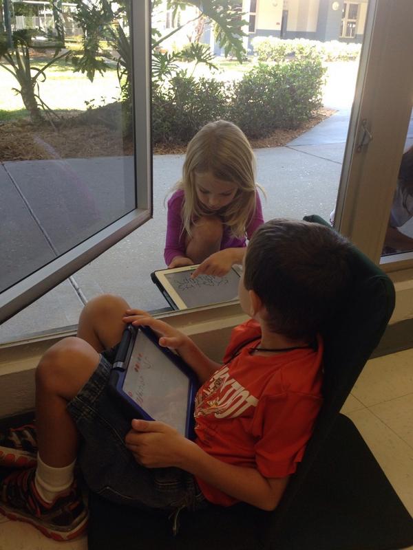 BeachyKita's tweet photo. Working collaboratively to create Addition Strategies video using @educreations #pasco1to1 #loveoflearning http://t.co/DsV0sw08PZ