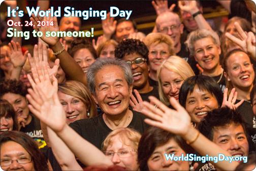 worldsingingday's tweet photo. It's @worldsinging Day - Friday, Oct. 24. Sing to friends, family. Find out how: http://t.co/jkJFWKIKxa http://t.co/OTeB0FcbdC