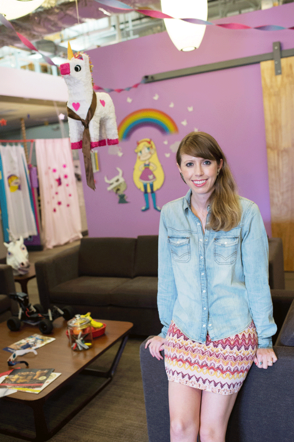 Animator Daron Nefcy shows D23 the Star Vs. the Forces of Evil offices. Each TVA show’s area has its own personality.