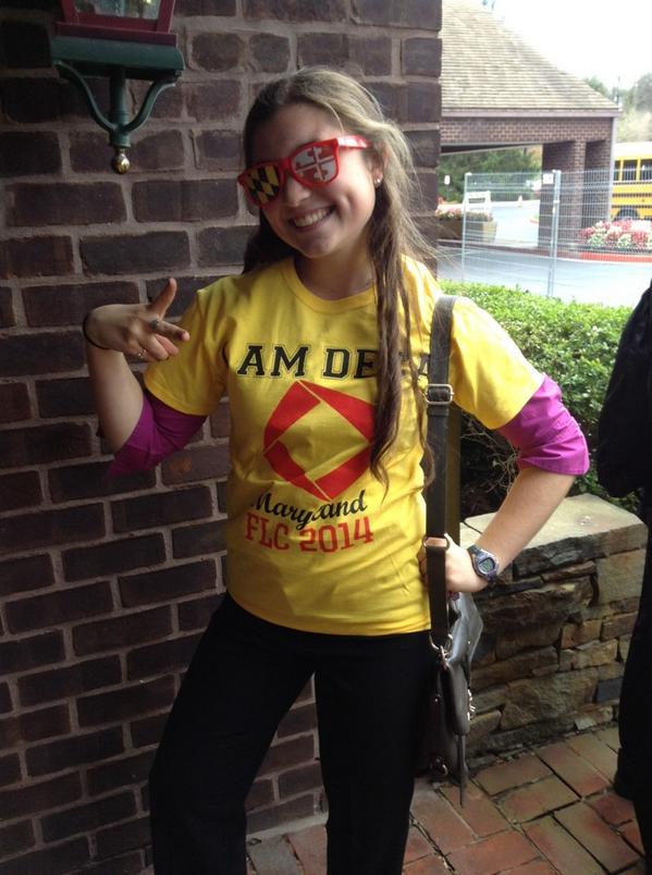 MD_DECA2k14's tweet photo. Walt Whitman showing their Maryland DECA pride! #MDDECAFLC2014 http://t.co/xcvHwjROTM