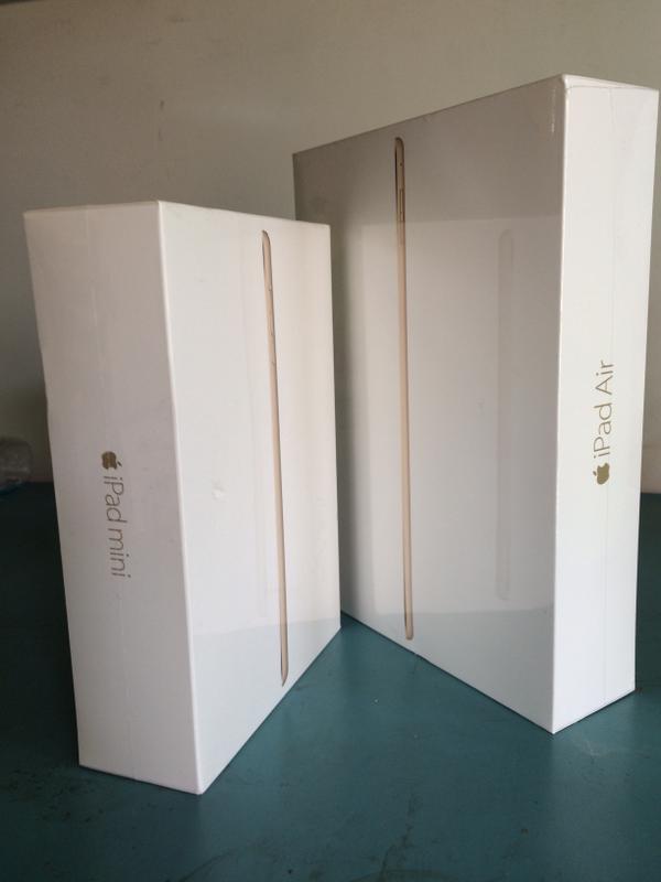 Looking for the new #iPadAir2 or #iPadMini3 ?  <a href="/apptech/">Applied Technologies</a> has select models in stock already! #thatsgoldjerry