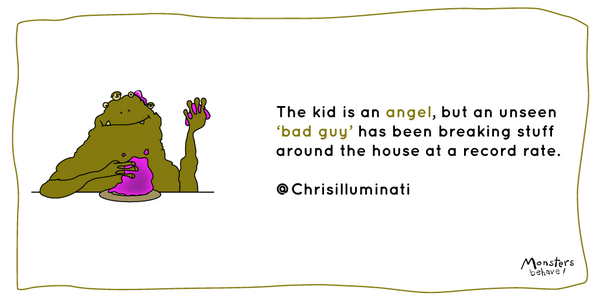 LinguinoGmbH's tweet photo. It looks like we've got some invisible Little Monsters in our midst! #ParentingLaughs 
http://t.co/zD0xd6SJim http://t.co/uTh57TcMXD