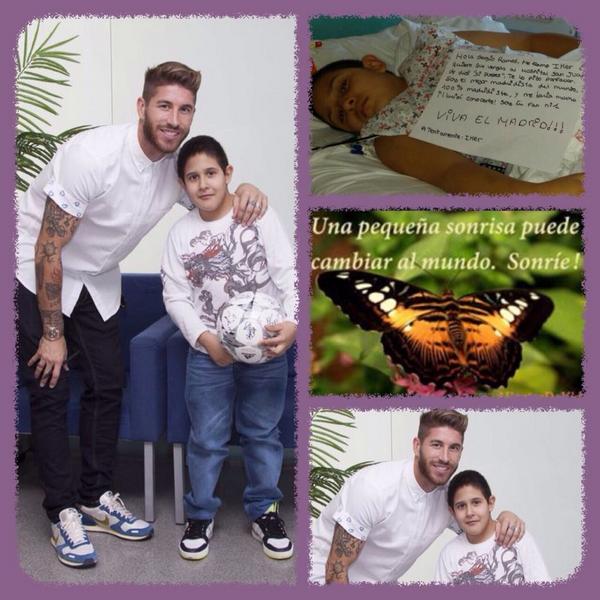 SergioRamos's tweet photo. Un placer poder hacer tu sueño realidad. Un abrazo muy grande campeón. It's a pleasure to make your dreams come true. http://t.co/4U76ysOwjM